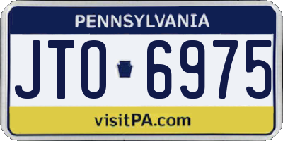 PA license plate JTO6975