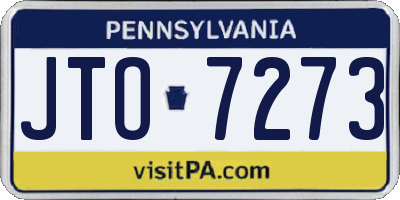 PA license plate JTO7273