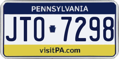 PA license plate JTO7298