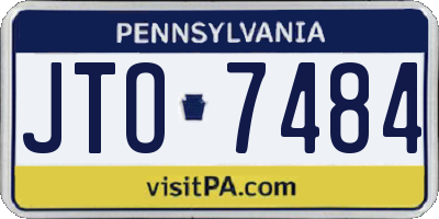 PA license plate JTO7484
