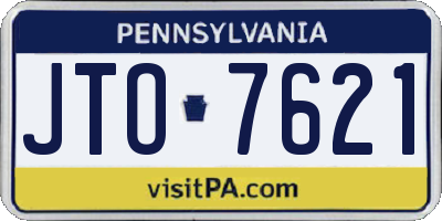 PA license plate JTO7621