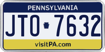 PA license plate JTO7632