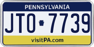 PA license plate JTO7739