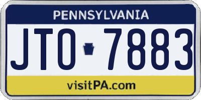 PA license plate JTO7883
