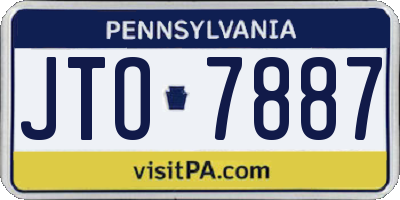 PA license plate JTO7887