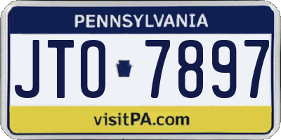 PA license plate JTO7897