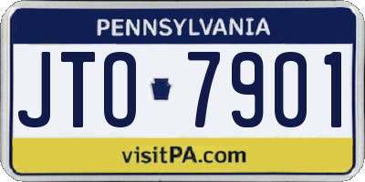 PA license plate JTO7901