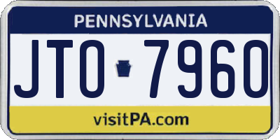 PA license plate JTO7960