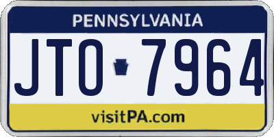 PA license plate JTO7964