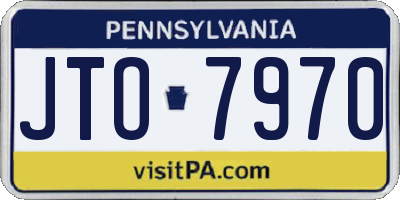PA license plate JTO7970