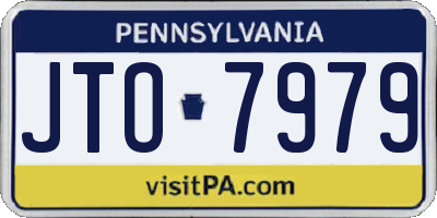 PA license plate JTO7979