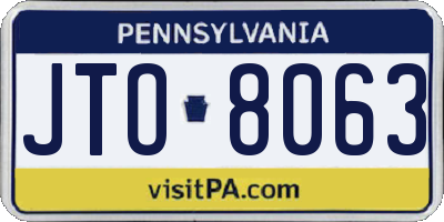 PA license plate JTO8063