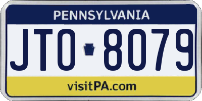 PA license plate JTO8079
