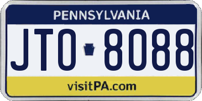 PA license plate JTO8088