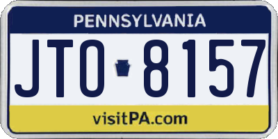 PA license plate JTO8157
