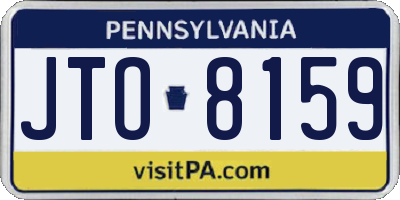 PA license plate JTO8159