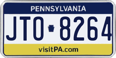 PA license plate JTO8264