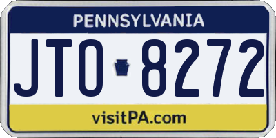 PA license plate JTO8272