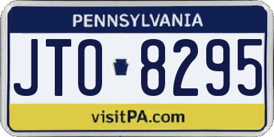 PA license plate JTO8295