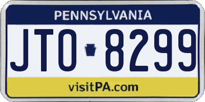PA license plate JTO8299