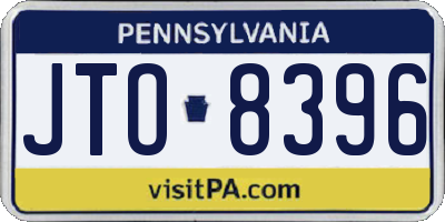 PA license plate JTO8396
