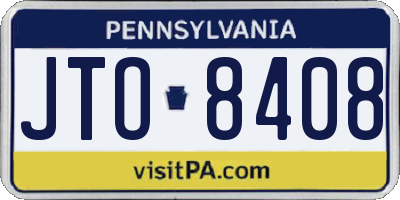PA license plate JTO8408