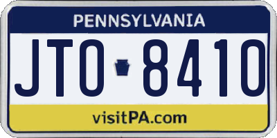 PA license plate JTO8410