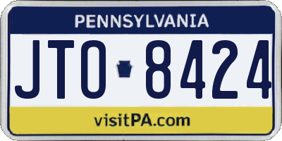 PA license plate JTO8424