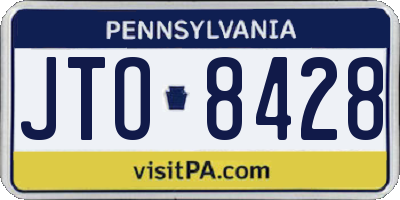 PA license plate JTO8428