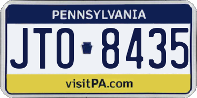 PA license plate JTO8435