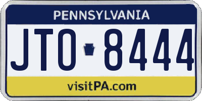 PA license plate JTO8444