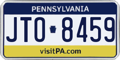 PA license plate JTO8459