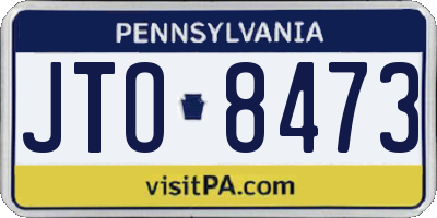 PA license plate JTO8473