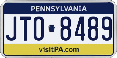 PA license plate JTO8489