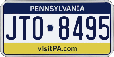 PA license plate JTO8495
