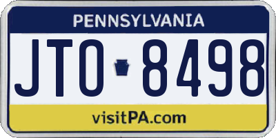 PA license plate JTO8498