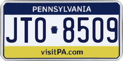 PA license plate JTO8509