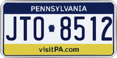 PA license plate JTO8512