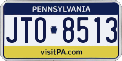 PA license plate JTO8513