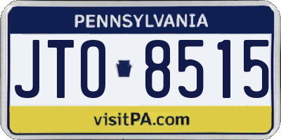 PA license plate JTO8515
