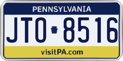 PA license plate JTO8516