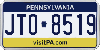 PA license plate JTO8519