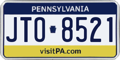 PA license plate JTO8521