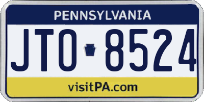 PA license plate JTO8524