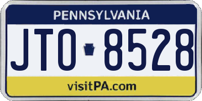 PA license plate JTO8528