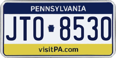 PA license plate JTO8530