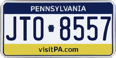 PA license plate JTO8557