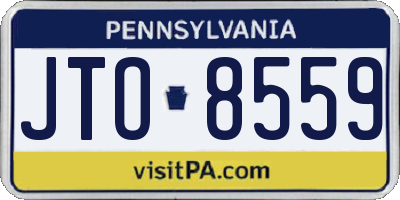 PA license plate JTO8559