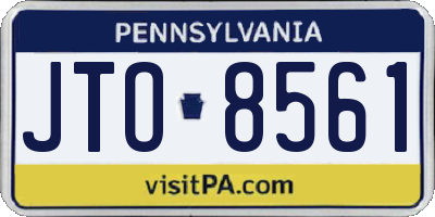 PA license plate JTO8561