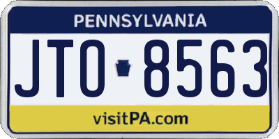 PA license plate JTO8563